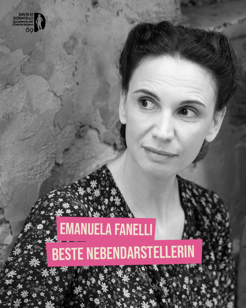Der Preis für die betse Nebendarstellerin geht an Emanuela Fanelli