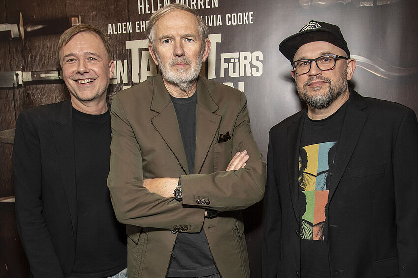 Magnus Vortmeyer, CEO TOBIS Film, Regisseur Anton Corbijn, Gesprächspartner und Regisseur Christian Alvart © Oliver Kern
