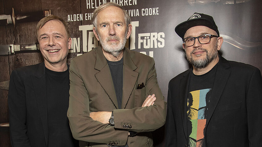 Magnus Vortmeyer, CEO TOBIS Film, Regisseur Anton Corbijn, Gesprächspartner und Regisseur Christian Alvart © Oliver Kern