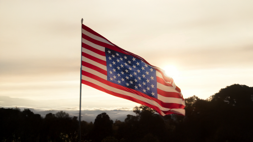 verfremdete USA-Flagge